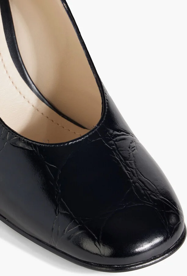 Croc-effect leather pumps - Image 4