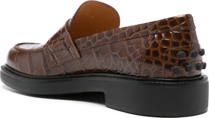 Croc-Effect Loafers - Image 3
