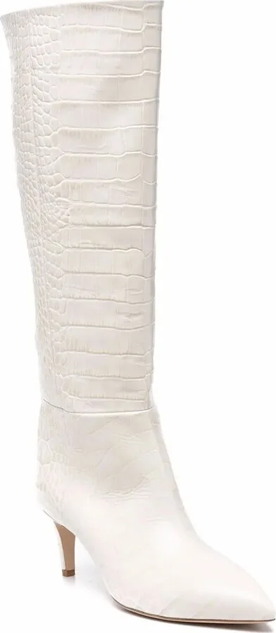 Croc-Effect Stiletto Boots - Image 2