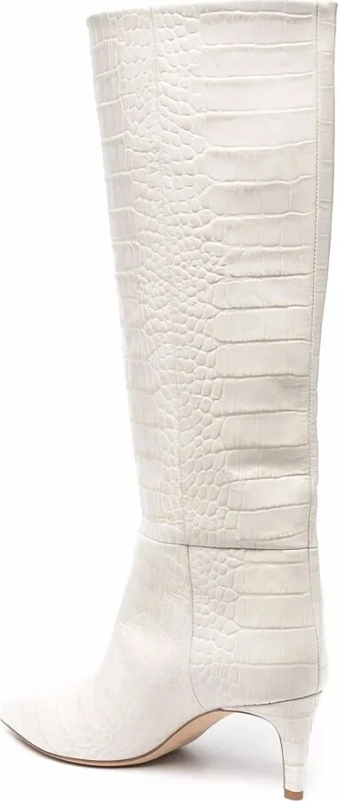 Croc-Effect Stiletto Boots - Image 3