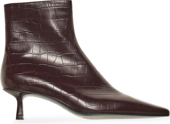 Croc-Embossed Ankle Boot - Image 2