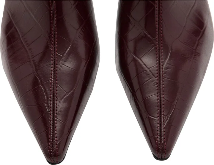 Croc-Embossed Ankle Boot - Image 3