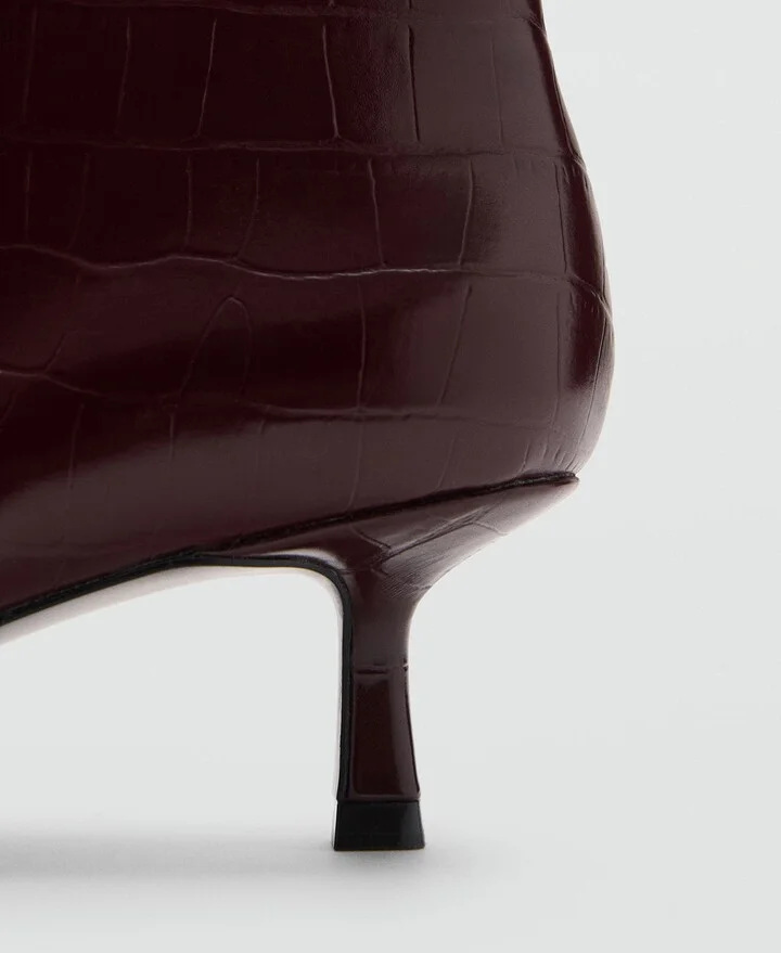 Croc-Embossed Ankle Boot - Image 4