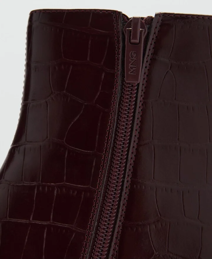 Croc-Embossed Ankle Boot - Image 5