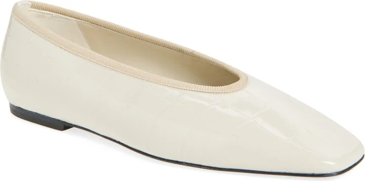 Croc Embossed Ballet Flat
