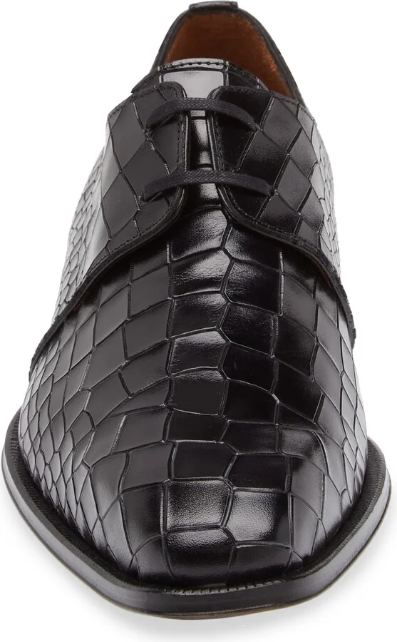 Croc Embossed Derby - Image 9