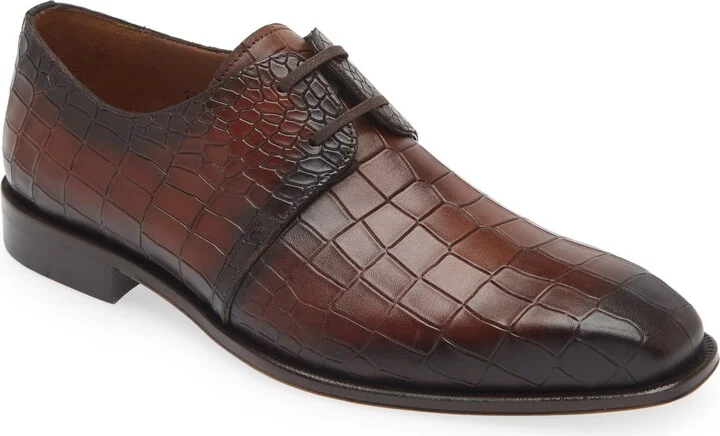 Croc Embossed Derby