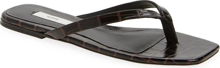 Croc Embossed Flip Flop