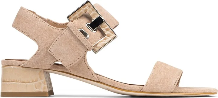 Croc Embossed Heel Sandal - Image 11