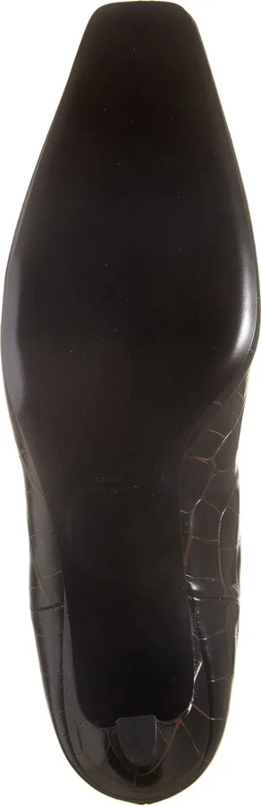 Croc Embossed Kitten Heel Chelsea Boot - Image 6