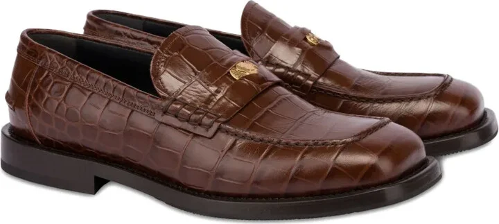 Croc-Embossed Loafers - Image 2