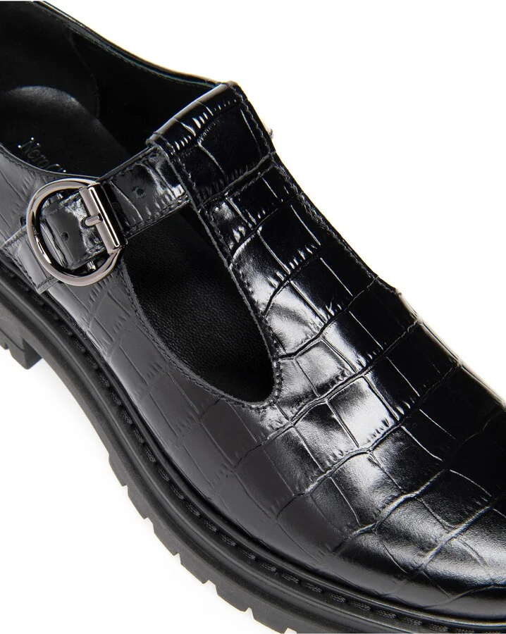 Croc Embossed Lug Sole Mary Jane - Image 4