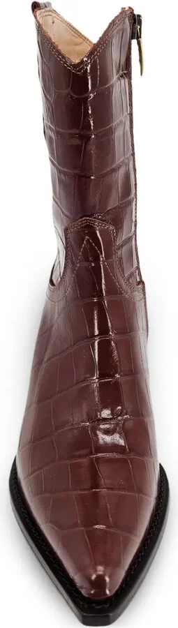 Croc-Embossed Pointed-Toe Boots - Image 3
