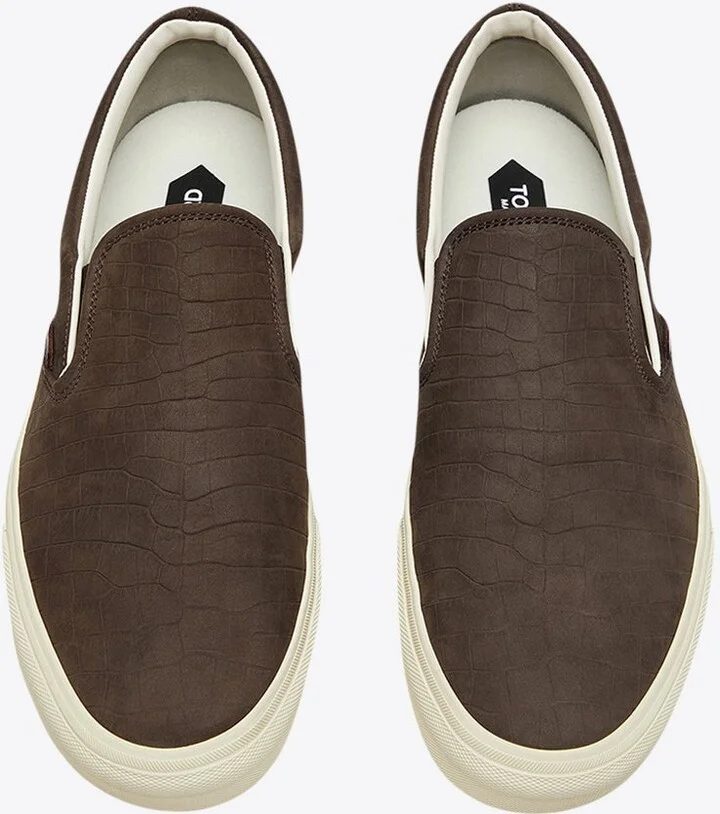 Croc-Embossed Slip-On Sneakers - Image 2