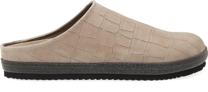 Croc Embossed Suede Slipper - Image 3