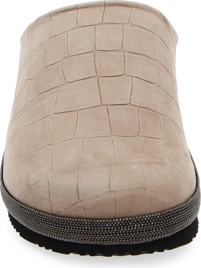 Croc Embossed Suede Slipper - Image 4