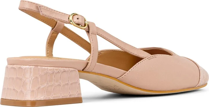 Croc Embossed Toe Slingback Pump - Image 2