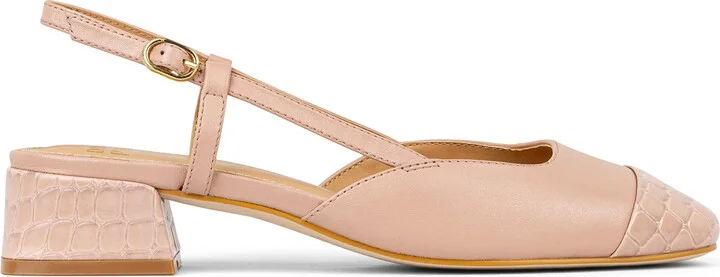 Croc Embossed Toe Slingback Pump - Image 4