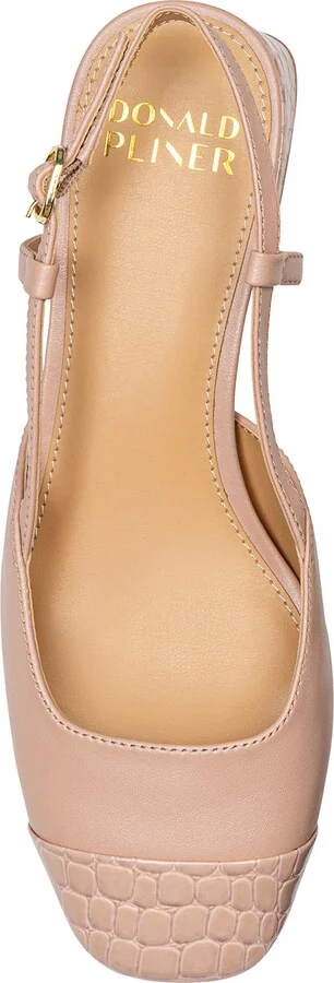 Croc Embossed Toe Slingback Pump - Image 5