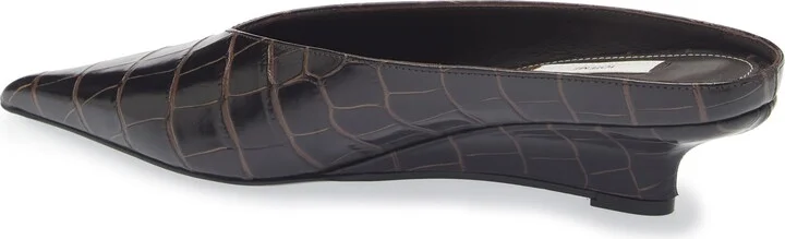 Croc Embossed Wedge Mule - Image 2