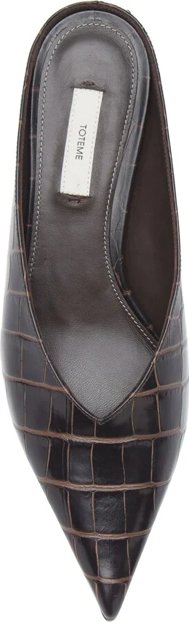 Croc Embossed Wedge Mule - Image 5