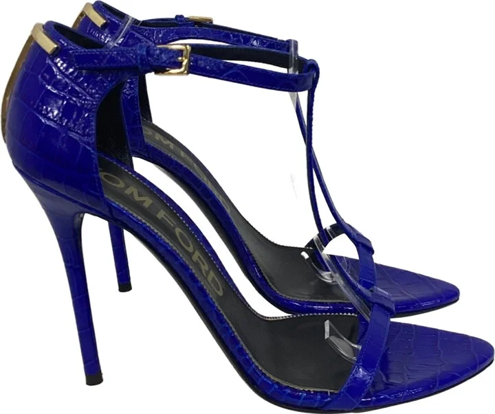 Croc Iconic T Sandals in Blue Leather