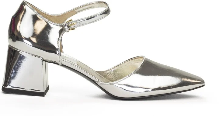 Croc Mary Jane Silver Pumps