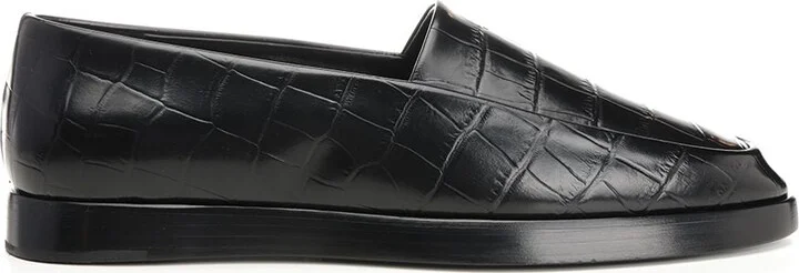 Croccodile Loafer Scarpe Basse Black