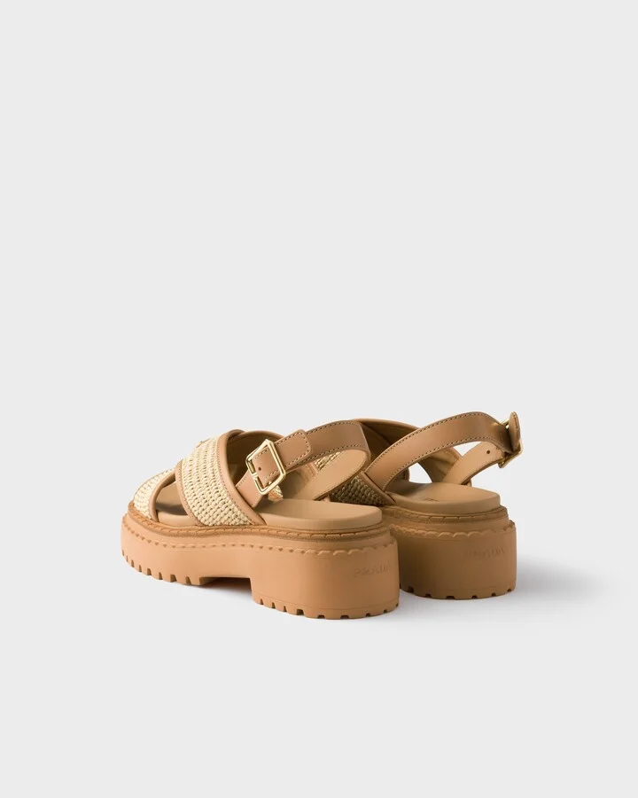Crochet and leather sandals - Image 4
