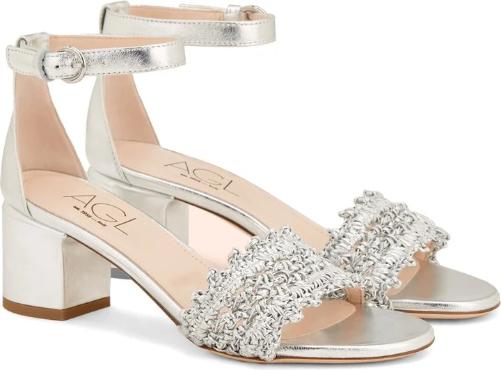 Crochet Block Heel Sandal