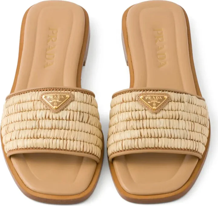 Crochet-Detail Leather Sandals - Image 4