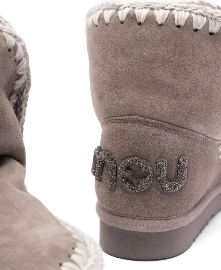 Crochet-Detail Sheepskin Boots - Image 4