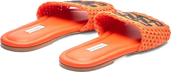 Crochet-Embellished Flat Sandals - Image 3