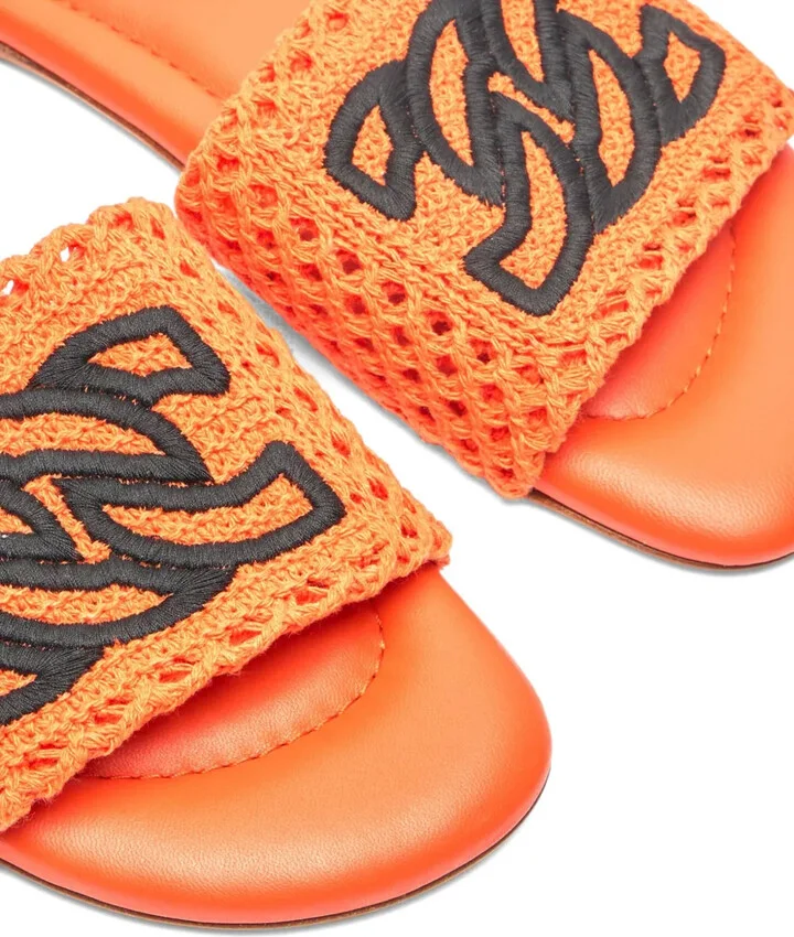 Crochet-Embellished Flat Sandals - Image 5