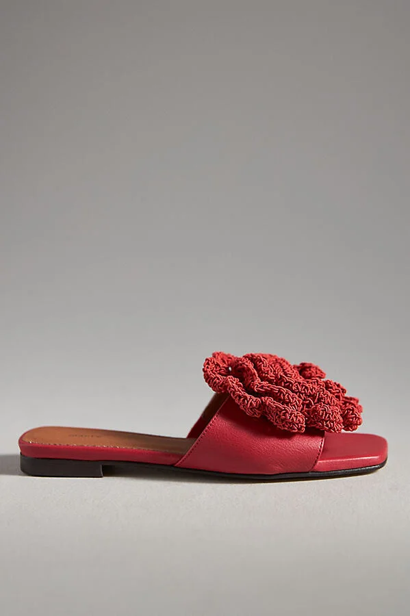 Crochet Flower Slide Sandals - Image 2
