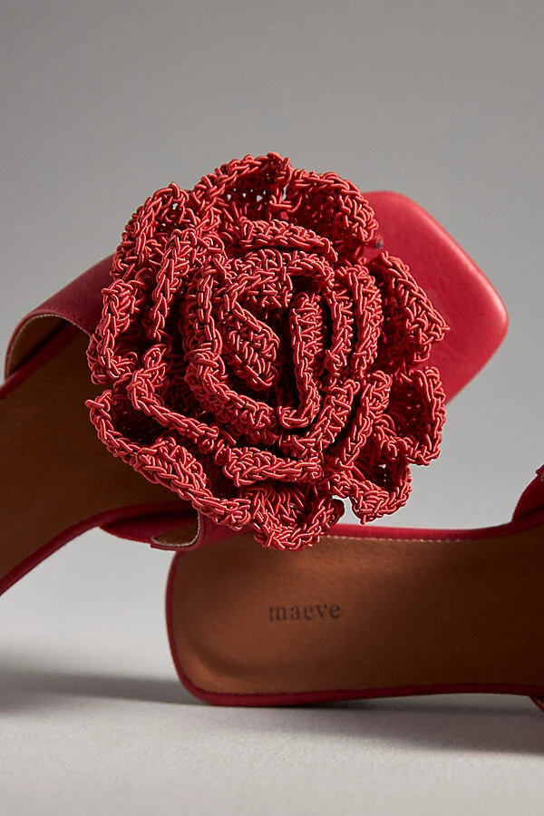Crochet Flower Slide Sandals - Image 4