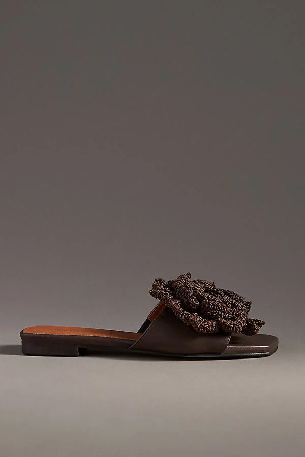 Crochet Flower Slide Sandals