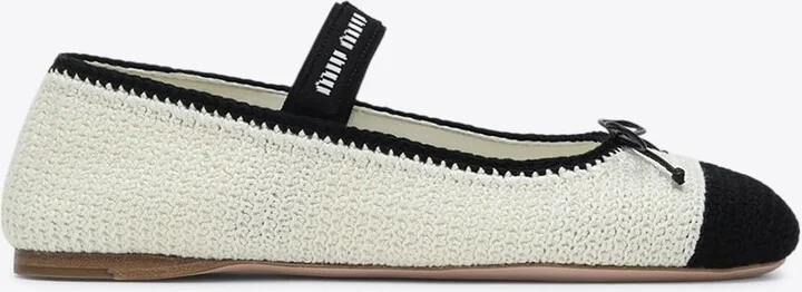 Crochet Knit Ballet Flats