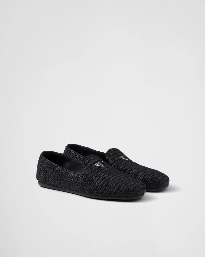 Crochet slip-on shoes