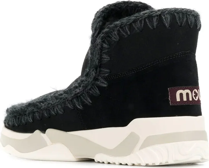 Crochet Stitch-Trim Boot Sneakers - Image 3