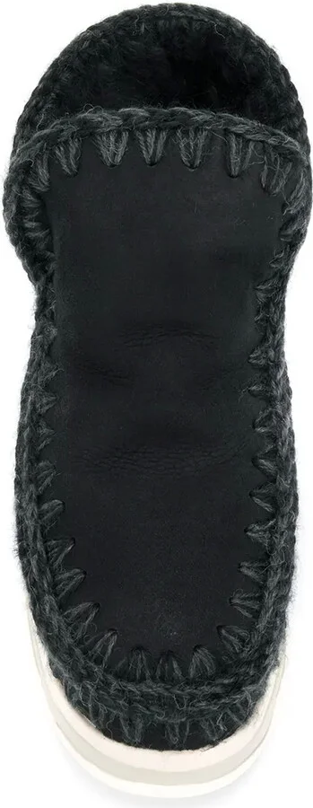 Crochet Stitch-Trim Boot Sneakers - Image 4