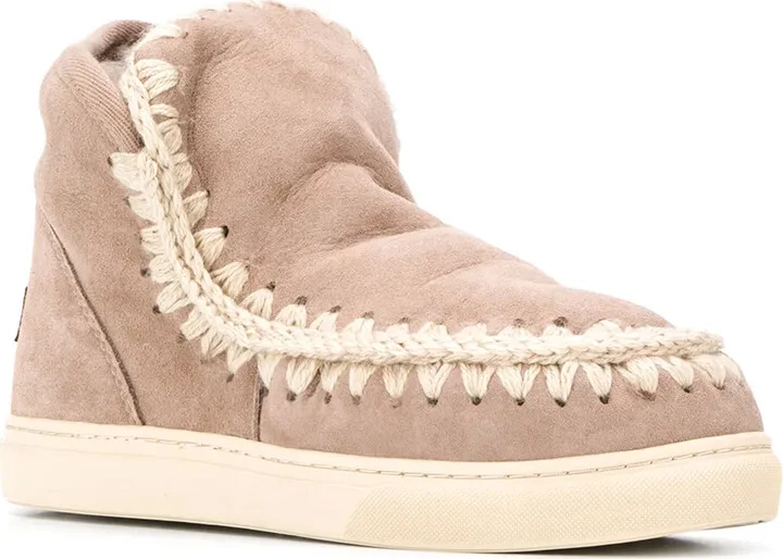 Crochet Stitch-Trim Sneaker Boots - Image 2