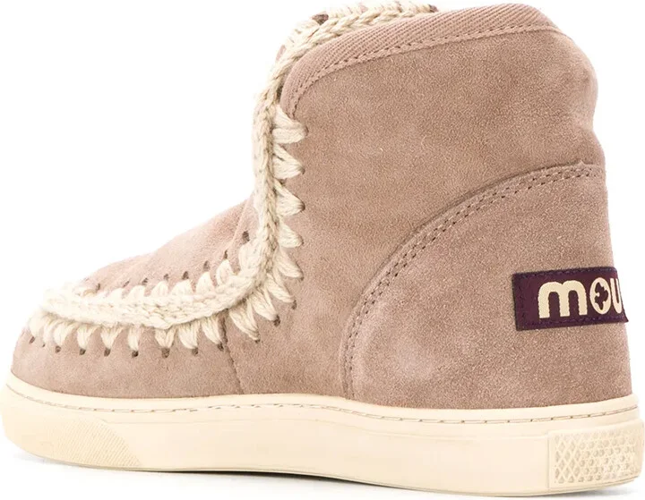 Crochet Stitch-Trim Sneaker Boots - Image 3