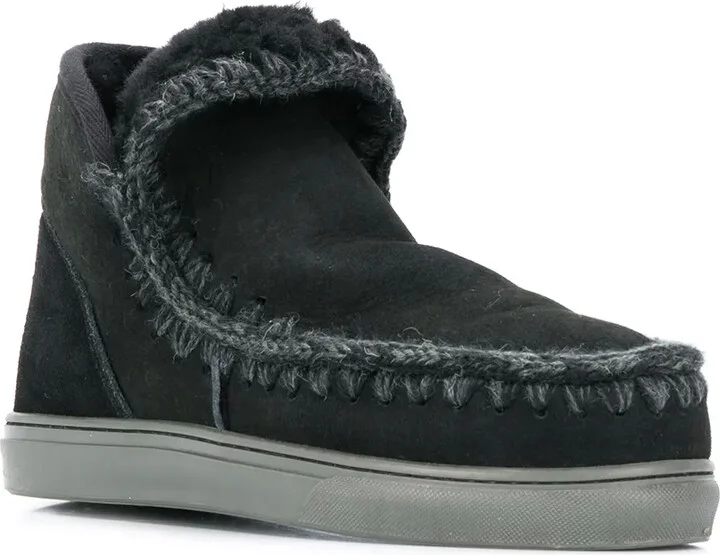 Crochet Stitch-Trim Sneaker Boots - Image 2