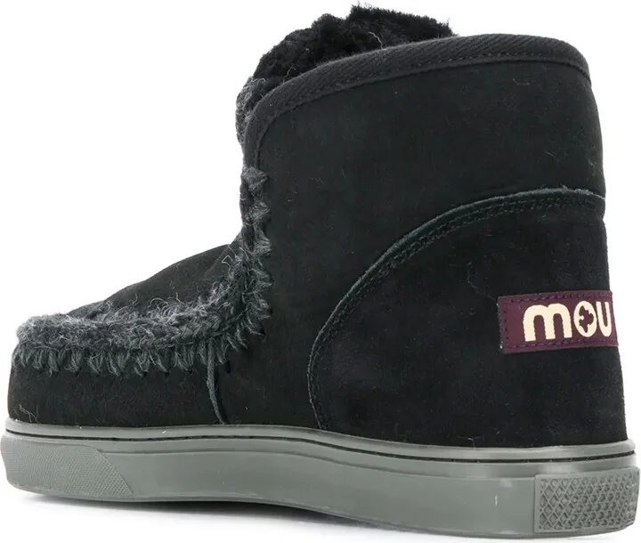Crochet Stitch-Trim Sneaker Boots - Image 3