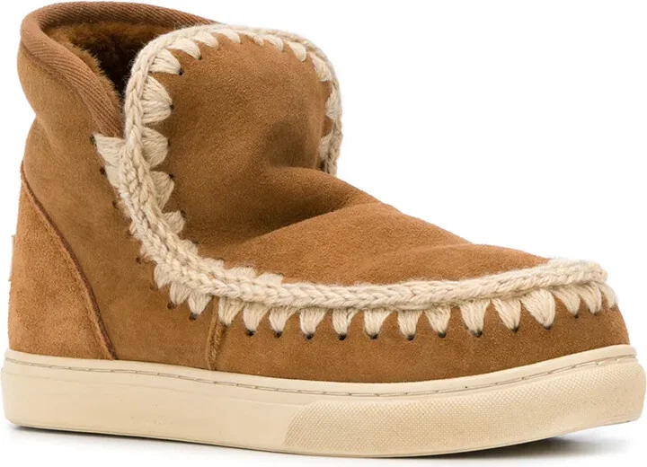 Crochet Stitch-Trim Sneaker Boots - Image 2