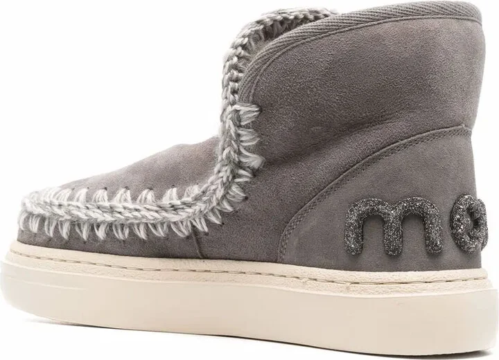 Crochet Stitch-Trim Sneaker Boots - Image 3