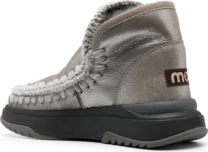Crochet Stitch-Trim Sneaker Boots - Image 3