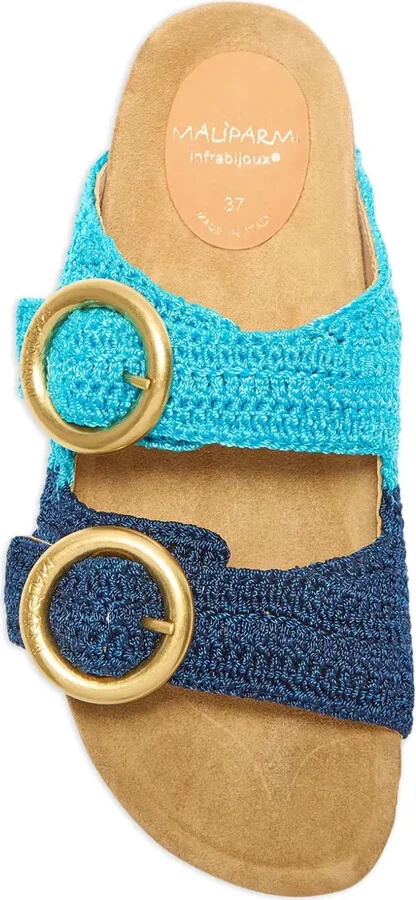 Crochet-Texture Buckle Sandals - Image 3