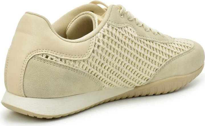 Crochet Trim Metallic Low Top Sneaker - Image 2
